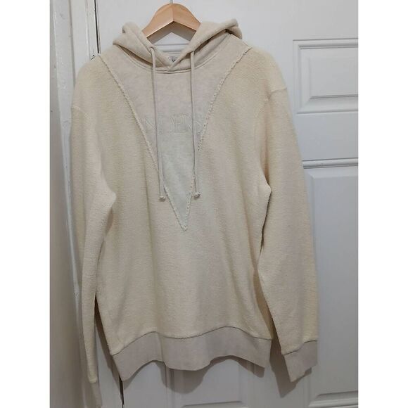 J wanderson mens large beige hoodie pullover sweatshirt cream - Picture 2 of 9